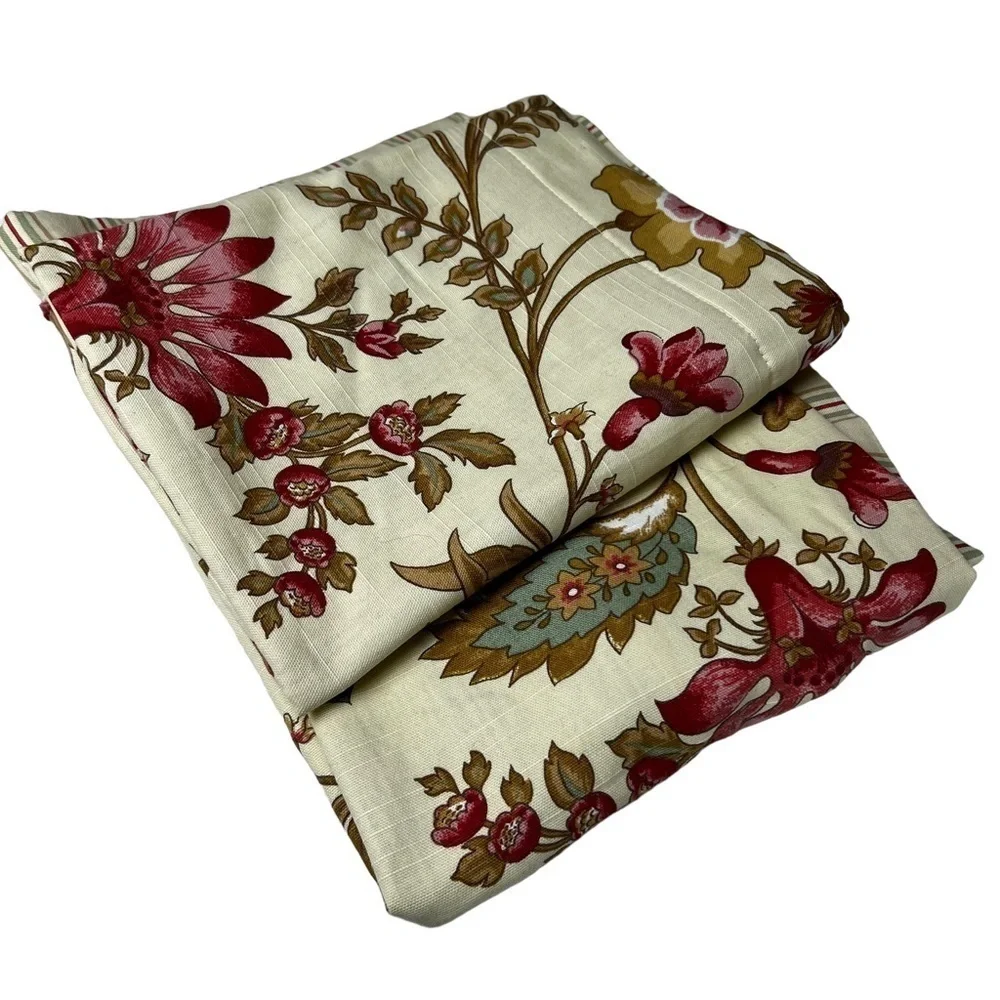 PILLOW SHAMS SOFT YELLOW FLORAL RED TULIPS LAURA ASHLEY?? Wamsutta? Not sure